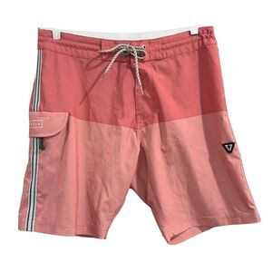 Vissla Pink Duotone Boardshorts Swim Trunk Stretch The Trip Men 30‎ Beach Summer